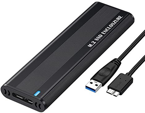 Fiorky Boîtier SSD M.2 Double Protocole 10Gbps Aluminium Noir pour M.2 NVMe et SATA SSD (2230/2242/2260/2280)