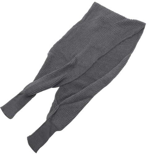 Amosfun Fashion Korean Style Herbst Winter Unisex Strickschal Umhang Schal mit Ärmeln (Dunkelgrau)