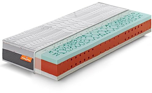 Marcapiuma Materasso Singolo Memory + Lattice GEL 90x190 Alto 23 cm CELEBRATION H3 Medio/Rigido Dispositivo Medico con Rivestimento SILVER Sfoderabile Antiacaro Traspirante 100% Made in Italy