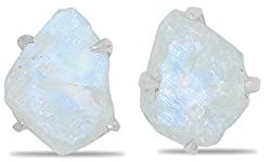 Starborn Clous d'oreilles Pierre de lune 925 Argent sterling