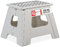 Relaxdays Tabouret Pliant L, Portable, escabeau de Salle de Bain, 150 kg, Plastique, HxLxP 30 x 37 x 29 cm, Blanc