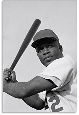 Poster, Motiv: Baseballspieler aus Kalifornien Jackie Robinson, Retro, Leinwand-Kunst, Poster, Wandkunst, Bild, Druck, moderne Familie, Schlafzimmer, Dekoration, Poster, 40 x 60 cm