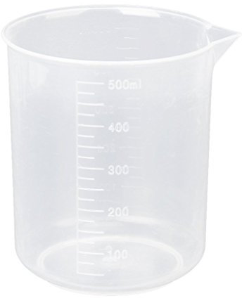 YIZAN 500ml Becher Gradue en Plastique Transparent