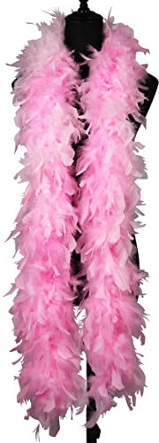 wangruida 1,8 m 90 g Rosa Chandelle Boa Truthahnfedern. für Tanzen Hochzeit Basteln Party Dekoration