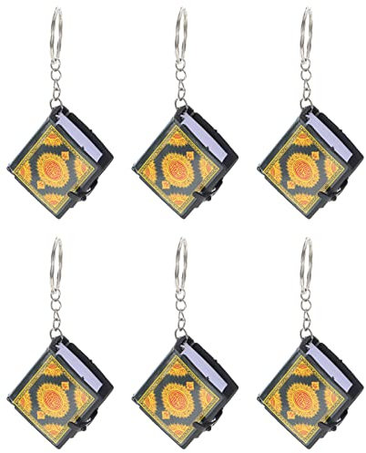FOMIYES 6 Stücke Koran Schlüsselanhänger Mini Arabisch Quran Muslim Schlüsselringe Autoanhänger Kinder Keychain Silvester Mitgebsel Geschenk für Auto Taschenanhänger, 5T2WE7T18248IX14Q5N, 4x3,5 cm