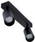 Lumiled Deckenleuchte Deckenspot Deckenstrahler 2-flammiger Spot Spotlampe für Decke Spotleuchte Deckenlampe Innenleuchte Spots Downlight schwenkbar drehbar schwarz rund 2x GU10 Fassung 230V