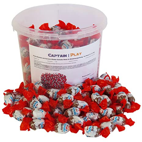 Party Bucket mit Ferrero Kinder Schoko Bons in Einzelverpackung, 1er Pack (1 x 1,1 kg)