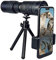 Geschenk Monokular Teleskop Super Telezoom mit Smartphone Halterung und Stativ für Strand Reisen Vogelbeobachtung 4K 10-300x40mm