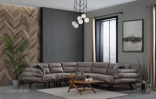 JV Möbel Ecksofa L Form Sofa Couch Polster Sofas Wohnlandschaft Stoffsofa Eckcouch Textil