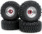 hobbysoul 2.2 Beadlock Räder und Reifen, RC Einstellbare 4 Offsets Silber Felgen und Höhe 5.0'' Reifen Fit für RC Schlamm Crawler Trail Gen7 Gen8 Everest 10-Axial Capra Wraith,(4-Pack, montiert)