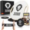 ZIZOUS® Premium Balance Board TESTSIEGER Komplettset - Hochwertiges Wackelbrett inkl. Antirutschmatte 2 Slider und Fitnessband - Gleichgewichtstrainer mit Handgriffen - Balance-Board weiß mit Ebook