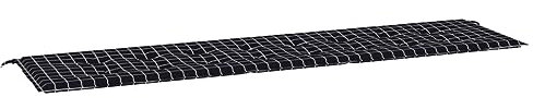 vidaXL Gartenbank Auflage, Sitzkissen für Gartenmöbel Terrassenmöbel, Wasserabweisendes Sitzpolster, Sitzauflage Bankauflage, Schwarz Karomuster Stoff