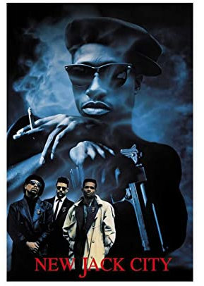New Jack City American Action Crime Film Cover Schlafsaal Schlafzimmer Wandkunst Deco Poster Leinwand Poster Wandkunst Dekor Druck Bild Gemälde für Wohnzimmer Schlafzimmer Dekoration ungerahmt 40,6 x