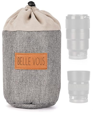 BELLE VOUS Housse Appareil Photo - Etui pour Objectif Photo en Néoprène Universel de Caméra DSLR 2-en-1 - Pochette Souple de Transport - pour Accessoires Photo de Toutes Tailles