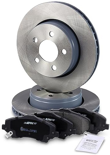ATEC Germany Bremsensatz Vorderachse inkl. Bremsscheiben Ø 302 mm Belüftet | Kompatibel mit: DODGE NITRO, JEEP CHEROKEE