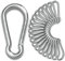 Der Traum 12 Stück Karabinerhaken Edelstahl, 6 x 60mm – Karabiner mit Belastbarkeit von 140 KG – Ideal für Schlüsselanhänger, Camping, Wandern, Reisen, Angeln, Rucksack (Silber)