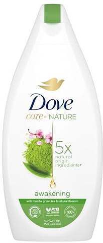 Dove Care By Nature Awakening Shower Gel 400ml, Dove Care By Nature Awakening Foaming shower gel with green tea and cherry blossom extract 400 ml, Pack of 1