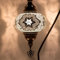 Orientalische Marokkanische Mosaik Tischampe Handgefertigte Dekorative Türkische Mosaiklampe (Weiß 3015)