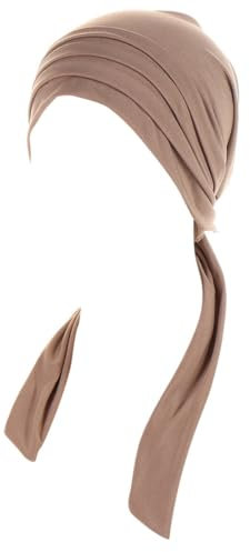 MoreChioce Muslimische Hijab-Kappe, Leichte Turban-Beanie-Kappe Atmungsaktiv Kopftuch Motorhaube Mütze Kopfbedeckung Hidschab Kopftücher für Damen und Mädchen,Khaki