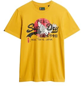 Superdry Herren T-Shirt mit Tokyo-Grafik Ölgelb XXL