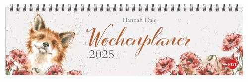 Hannah Dale Wochenquerplaner - Kalender 2025 - Heye-Verlag - Tischkalender quer mit Schulferien - 32,5 cm x 9,3 cm