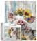 Tucocoo Cute Smile Pig Jigsaw Puzzles for Adults 1000 Pieces, Farmhouse Animal Sunflowers Retro Art Jigsaw Puzzle Colorful DIY Craft Puzzles for Home Decoration, Family Puzzle Perfect for Game Nights