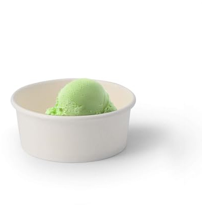 BIOZOYG 1000 Pezzi Coppa gelato di cartone 100 ml bianca - coppette usa e getta senza plastica e riciclabile - coppette dessert bicchieri carta