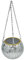 Jasaly Pot de fleurs rond en forme de boule disco à suspendre - En plastique - Miroir - Pot de fleurs pour plantes grasses - 20 cm
