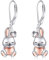 925 Sterling Silber Einhorn Faultier Axolotl Ohrringe Leverback Schmuck für Damen Mädchen (Hase Leverback Ohrringe)
