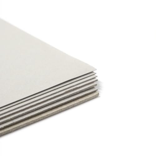 Materia Prima Cartón Piedra para Manualidades, Maquetas y Proyectos Creativos. Plancha de Cartón Gris Reciclado de Corte Fácil para Encuadernaciones y Cajas. 75 x 105 Cm. Grosor 1 mm