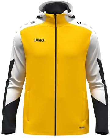 JAKO Unisex Kapuzenjacke Dynamic, gelb/weiß/schwarz, 4XL