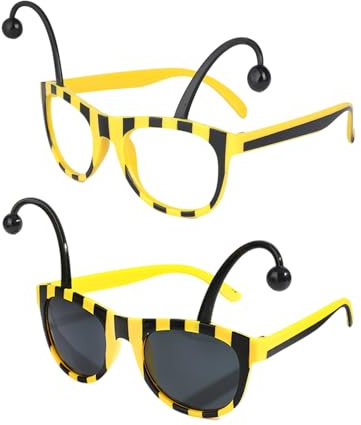 HDGSAFD 2 Stücke Bienengläser, Lustige Brille, Kreative Brille, Partygläser, Foto -Requisiten, Kostümzubehör.
