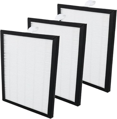 3 Pack HEPA Filter for MEACO Dehumidifier HEPA Filter compatible for Meaco 12LE Low Energy Platinum Dehumidifier and Air Purifier (L(26x19x1cm))