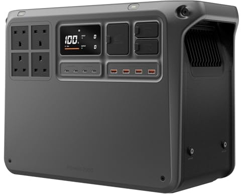 DJI Power 2000 Portable Power Station, 2048Wh LFP Battery | Compact Size, 3000W Stable Output, Fast Recharge, Electric Generator for Home, Camping & RVs, Off-Grid