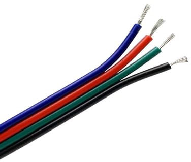 Electrical Wire Twin and Earth Cable, 2Pin 3Pin 4Pin 5Pin Cable, 5m-100m 3528 5050 Connector Wire(4pin,50M)