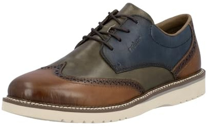 Rieker Brogue Multi Herren-Lederschuhe 04504-90, multi, 10.5 UK Wide