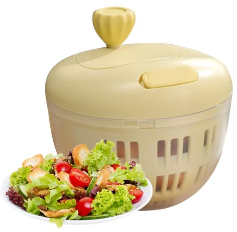 Centrifuga per Verdura | Asciugatore da 800ML per Verdure | Centrifuga Frutta Con Base Antiscivolo E Colino Per Cucina E Picnic