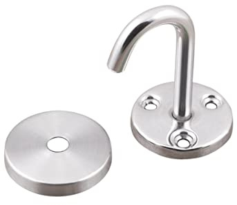 OSOLADY Edelstahl Magnethaken 4 Stück Silber, Kleine Elefantenrüssel Form | Deckenmontage, Schrankboden, Haus und Schrankraum, für Besteck oder Sportbanner