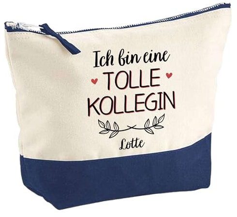 Große Kosmetiktasche Lotte Tolle Kollegin - Schminktäschchen Make-up, Kulturtasche - Geschenkidee Muttertag Geburtstag Schwester Weihnachten