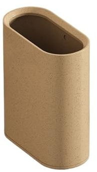 Poubelle Petite Poubelle Fine de 7 L for Salle Bain, Corbeille à déchets for Chambre, Bureau ou Cuisine Cuisine(Bruin)