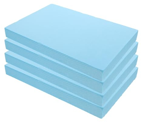 OSOLADY 4pcs Polystyrene Foam Sheets for Crafts and Floral Arrangements, Rectangular Foam Blocks Easy to Shape and Glue, for DIY Decoration and Modelling Projects