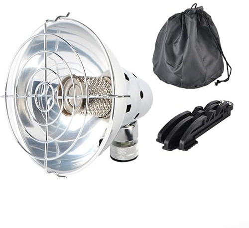Generisch Tragbarer Gasheizstrahler Für Camping Und Angeln: Kompakte Mini-Heizung Aus Eisen Für Zelt, Picknick Und Outdoor-Sport, Schnellheizung Mit Sicherheitsfunktion, Naturfarben(1 Silver)