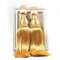 EIN Paar Vorhang Raffhalter Band Binden Quasten Design Gardine Bänder LianLe (Gold)