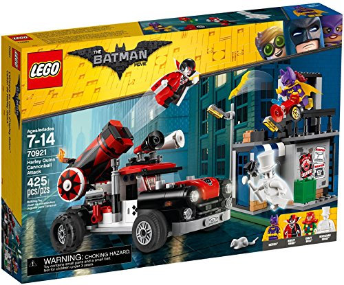 LEGO-Batman DC Comics Bloque de construcción Harley Quinn Cannonball Attack, Color, Medium (70921)