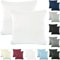 CelinaTex Active Dekokissen Bezug Doppelpack Set 50x50 Schnee weiß Baumwolle Jersey Sofakissen Kissenhülle 5001522