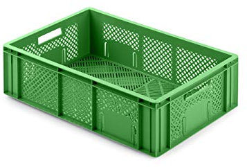 aidB Obst- & Gemüsekasten, 600x400x171 mm, robuster Obstkasten, stapelbarer Gemüsekasten
