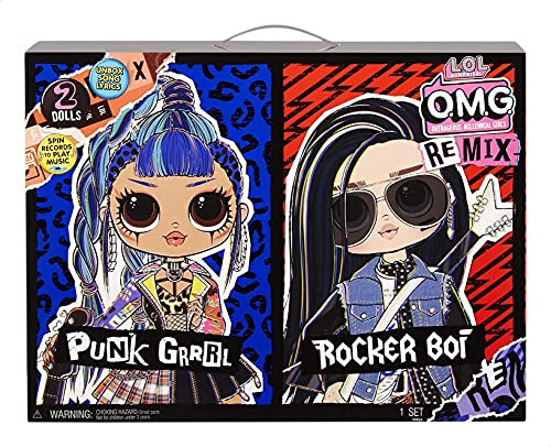 L.O.L. Surprise OMG Remix Rocker Boi et Punk Grrrl Poupée avec accessoires