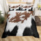 Loussiesd Kuhfell Drucken Bettbezug Set Bauernhaus Kuhfell Betten Set Kuhfell Bettwäsche Set 135x200cm Für Kinder Erwachsene Rinderfell 3D Tier Fur Ultra weich Zimmer Dekor Reißverschluss