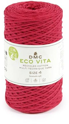 DMC - Eco Vita 4 | Filato in cotone riciclato - Etichetta con semi veri da piantare | 250 g - 200 m