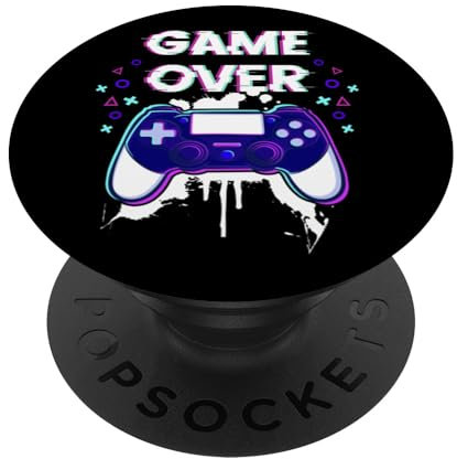 Cyber Futuristic Video Game Controller Game Over Glitch PopSockets Klebender PopGrip